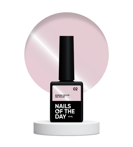 NAILSOFTHEDAY Korean cat eye 02 – esmalte en gel nude ahumado rosa claro cat eye, 10 ml