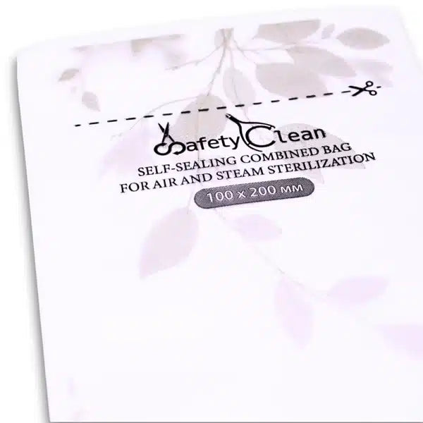 Bolsas de Esterilización 100 x 200, Beige Combinadas – Transparentes. Doble Indicador, 100 uds.
