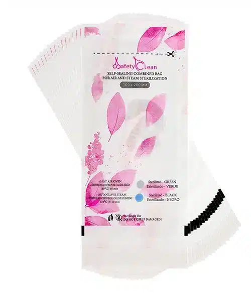 Bolsas de Esterilización 100 x 200, Combinadas – Transparentes. Doble Indicador, 100 uds.