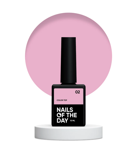 NAILSOFTHEDAY Color top 02 — top rosa nude sin capa adhesiva para uñas, 10 ml