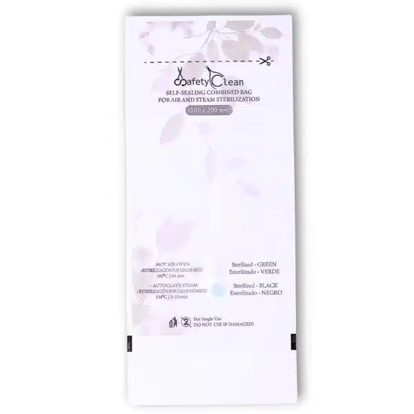 Bolsas de Esterilización 100 x 200, Beige Combinadas – Transparentes. Doble Indicador, 100 uds.