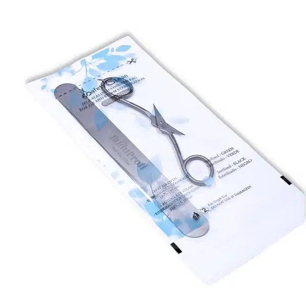 Bolsas de Esterilización 100 x 200, Azules Combinadas – Transparentes. Doble Indicador, 100 uds.