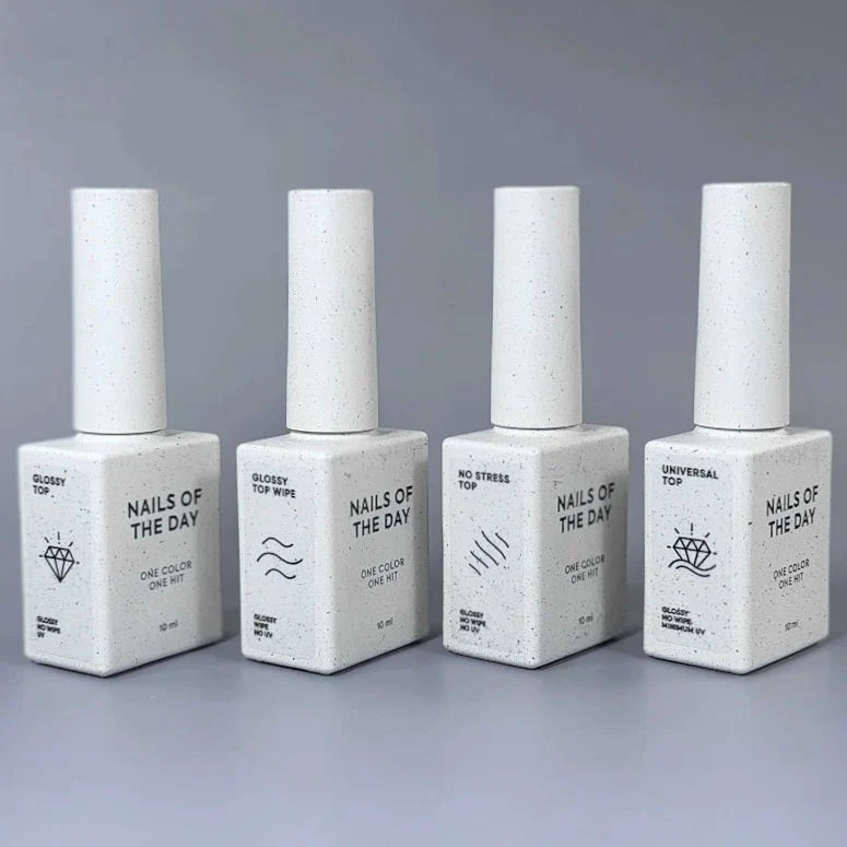 NAILSOFTHEDAY Top brillante sin paño - top brillante sin capa pegajosa y con filtros UV, 10 ml