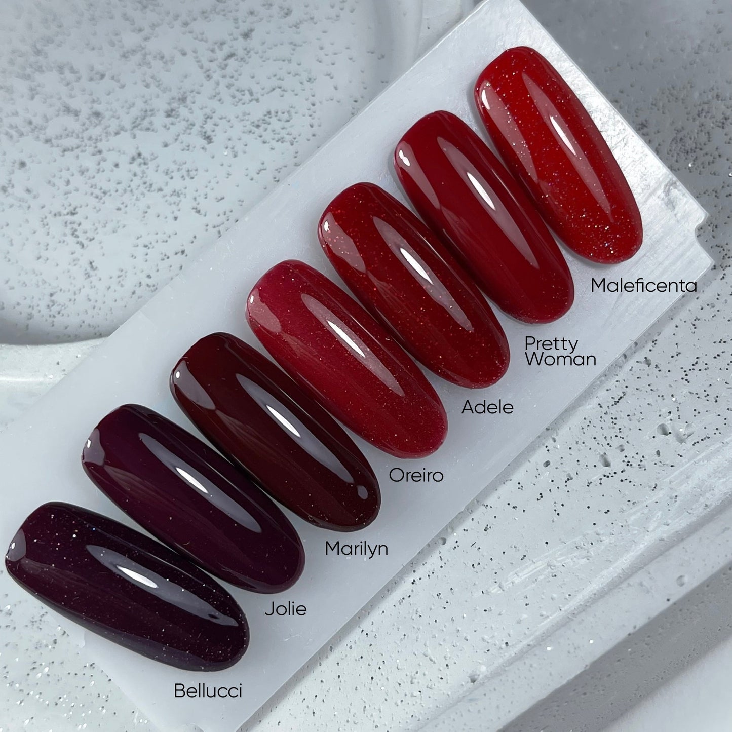 NAILSOFTHEDAY Let's Special Adele - esmalte de uñas en gel rojo con brillo que cubre una capa, 10 ml