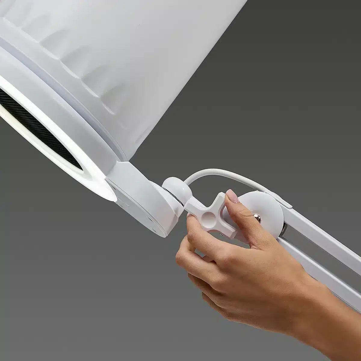 4Blanc Alize, Aspirador Lámpara con Luz Integrada. Soporte de Mesa.