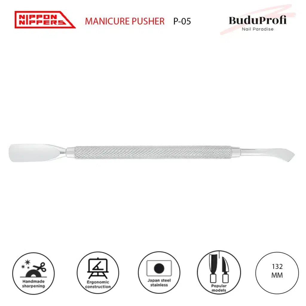 Nippon Nippers Empujador de Cutícula, Espátula y Hacha, P-05