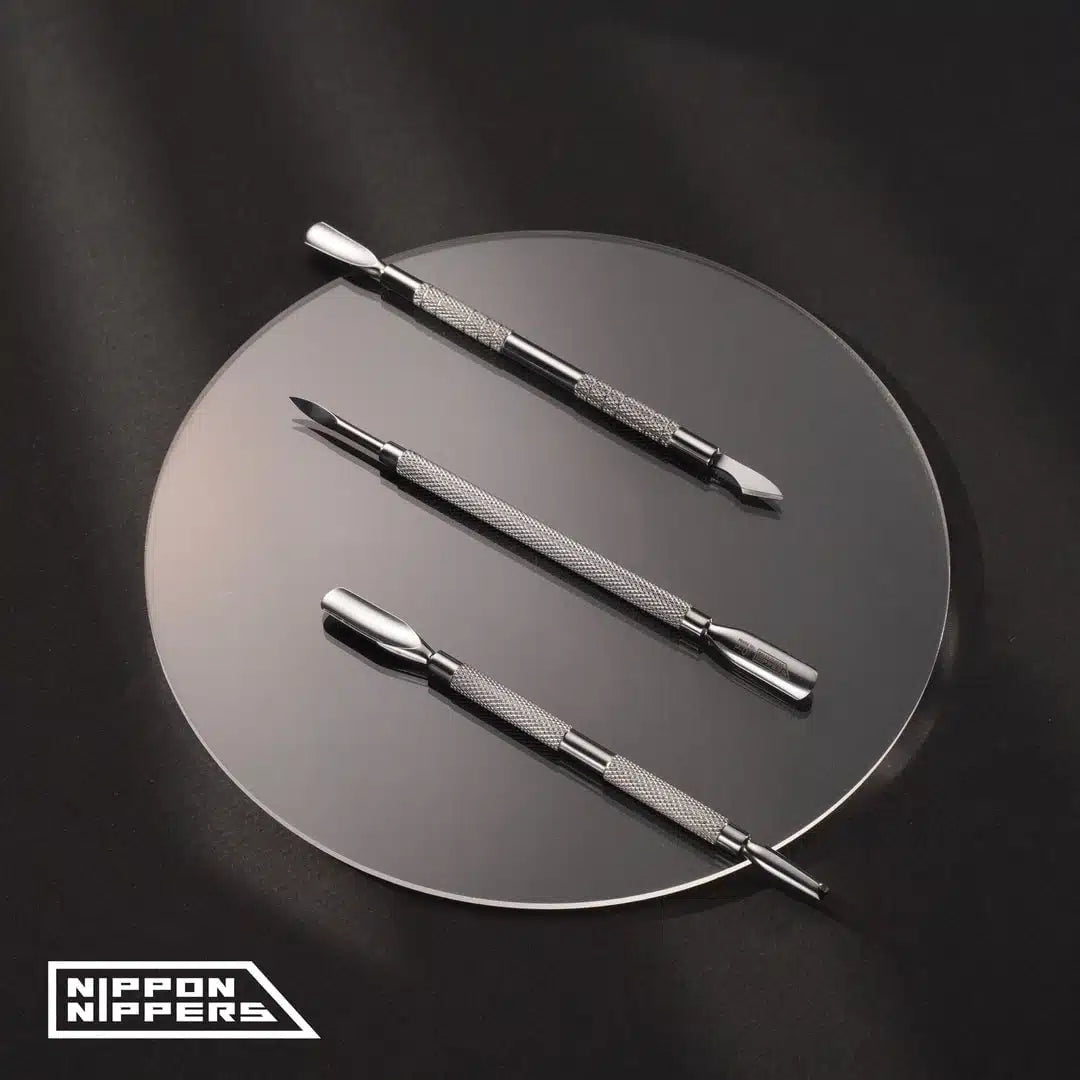 Nippon Nippers Empujador de Cutícula, Espátula y Hacha, P-06