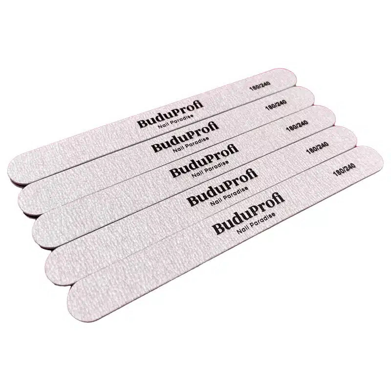 Pack de 5 Limas de Uñas, Doble Cara, 4 mm de Grosor.