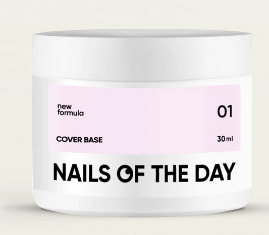 Nailsoftheday Cover base NEW Formula 01 - base de camuflaje rosa claro para uñas