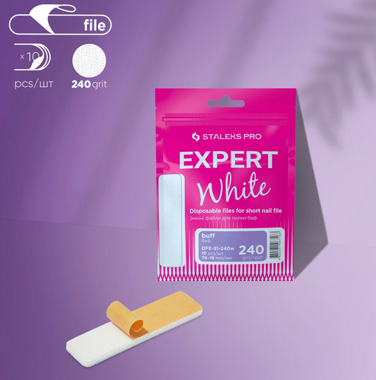 desechables blancos para lima corta (lima de pulido) EXPERT 51 (10 unidades)