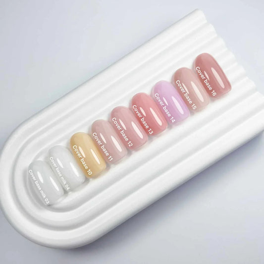 Nailsoftheday Base de cobertura NUEVO Fórmula leche 03 — recubrimiento base de camuflaje de leche translúcido para uñas, 10 ml