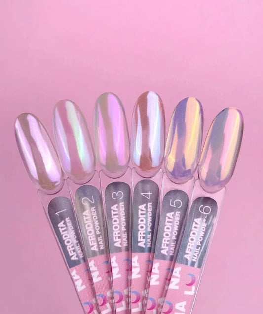 Lunamoon Afrodita Nail Powder Set 6pcs