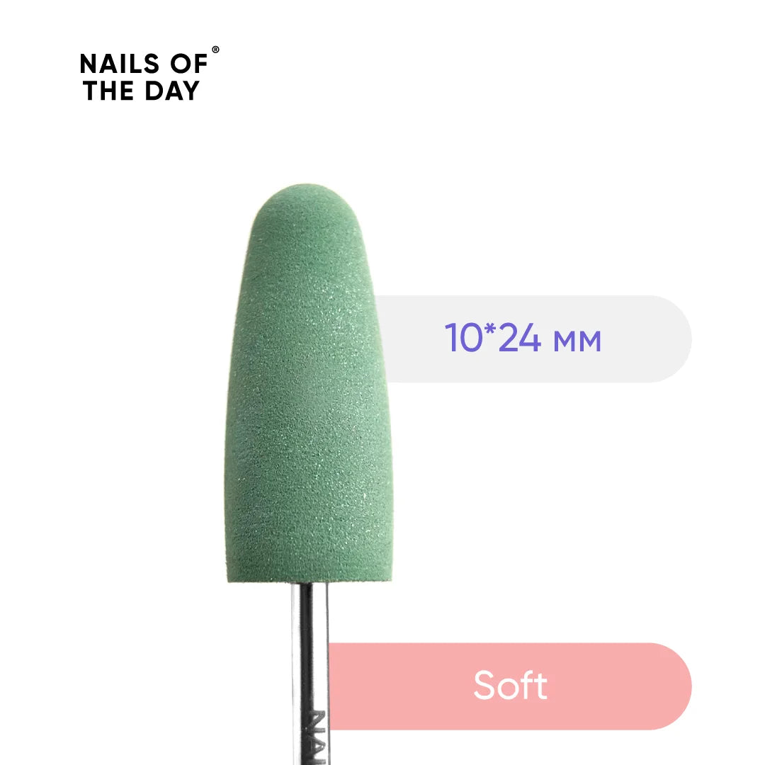 NAILSOFTHEDAY Broca de silicona, blanda — pulidora de marca, blanda, 10*24 mm