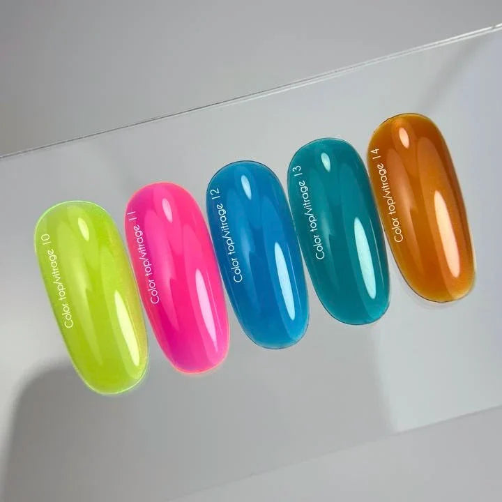 NAILSOFTHEDAY Color Top/Vitrage 14 — vitral caramelo translúcido, 10 ml