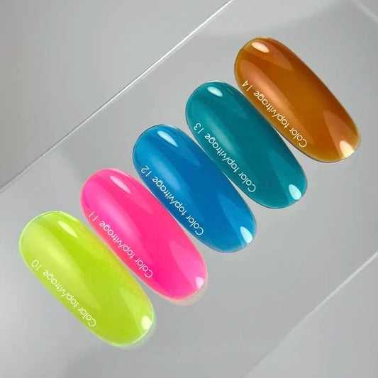 NAILSOFTHEDAY Color Top/Vitrage 14 — vitral caramelo translúcido, 10 ml