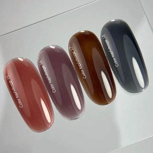 NAILSOFTHEDAY Color Top/Vitrage 16 — vitral ciruela espolvoreado translúcido, 10 ml