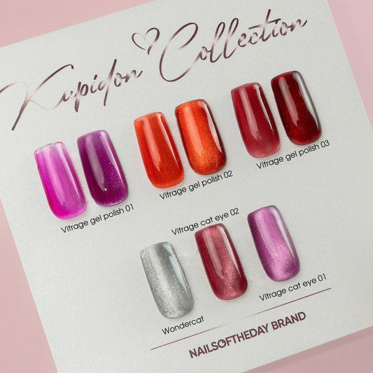 NAILSOFTHEDAY Vitrage gel polish 02 — esmalte de uñas en gel rojo teñido, 10 ml