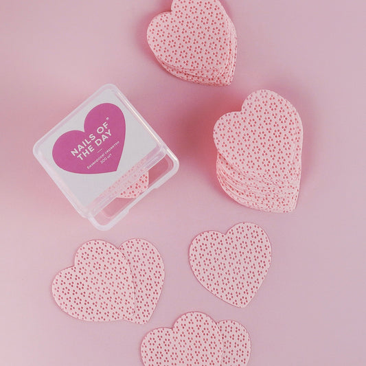 NAILSOFTHEDAY Servilletas sin pelusa en forma de corazón, 200 piezas