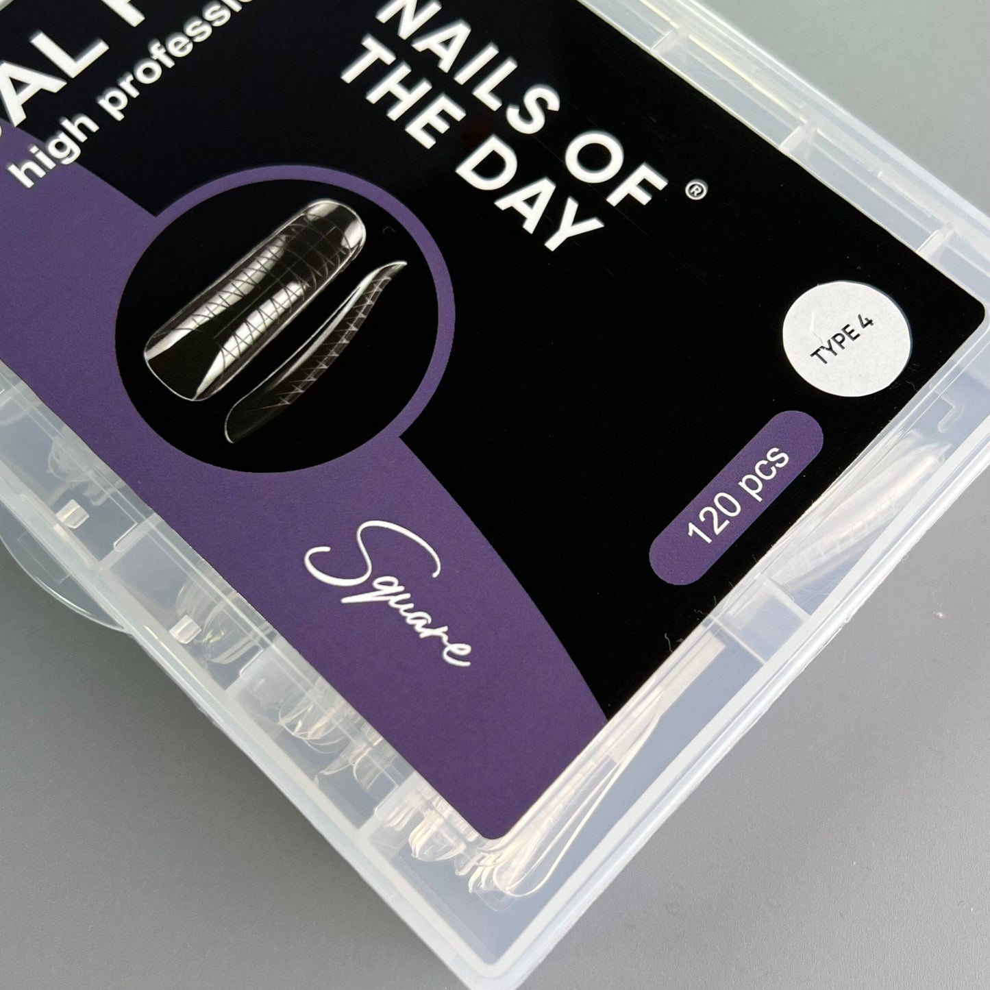 NAILSOFTHEDAY Escuadra de forma dual (Tipo 4): escuadra de forma superior para clavos, 120 piezas