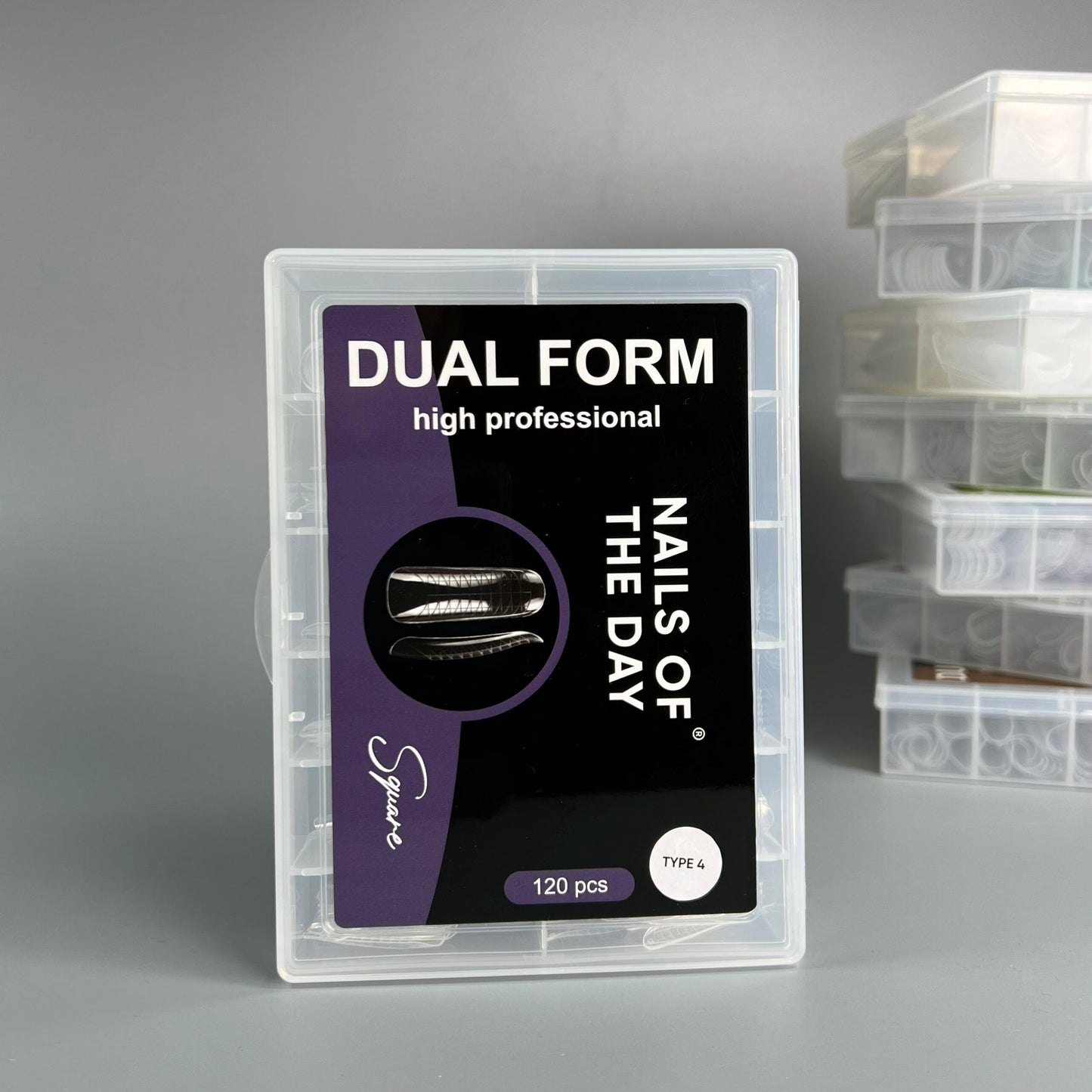 NAILSOFTHEDAY Escuadra de forma dual (Tipo 4): escuadra de forma superior para clavos, 120 piezas