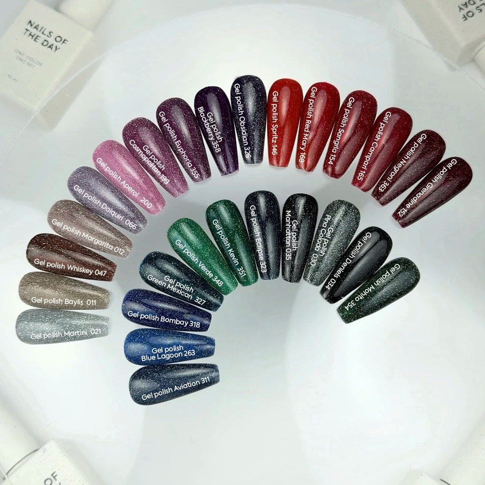 NAILSOFTHEDAY Gel Polish Eclipse — esmalte semipermanente negro-azul reflectante, 10 ml