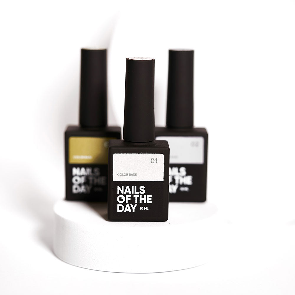 NAILSOFTHEDAY Сolor base 07 – base de color para uñas (gris grafito), 10 ml