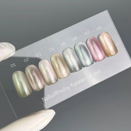 NAILSOFTHEDAY Korean cat eye 01 – esmalte en gel color oliva claro cat eye, 10 ml