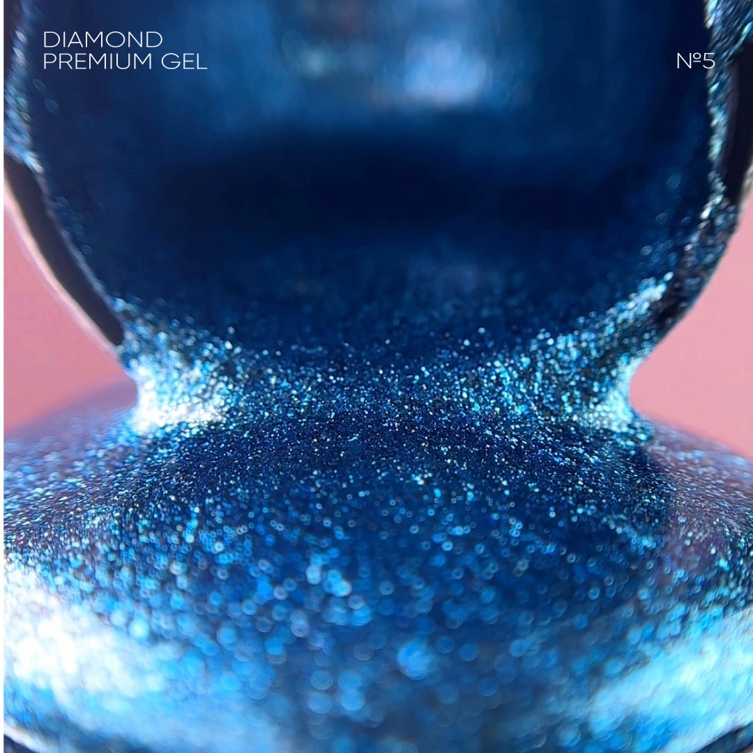 NAILSOFTHENIGHT Diamond Premium gel – esmalte en gel 05 — esmalte en gel azul con esmalte metálico fino, 5 ml