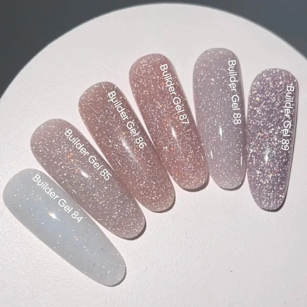 NAILSOFTHEDAY Builder gel 84 — gel reflectante lechoso con brillo opalino para extensión de uñas, 15 ml