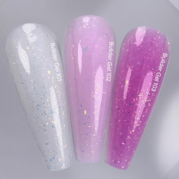 NAILSOFTHEDAY Builder Gel 101 — builder gel lechoso con pan de oro, 15 ml