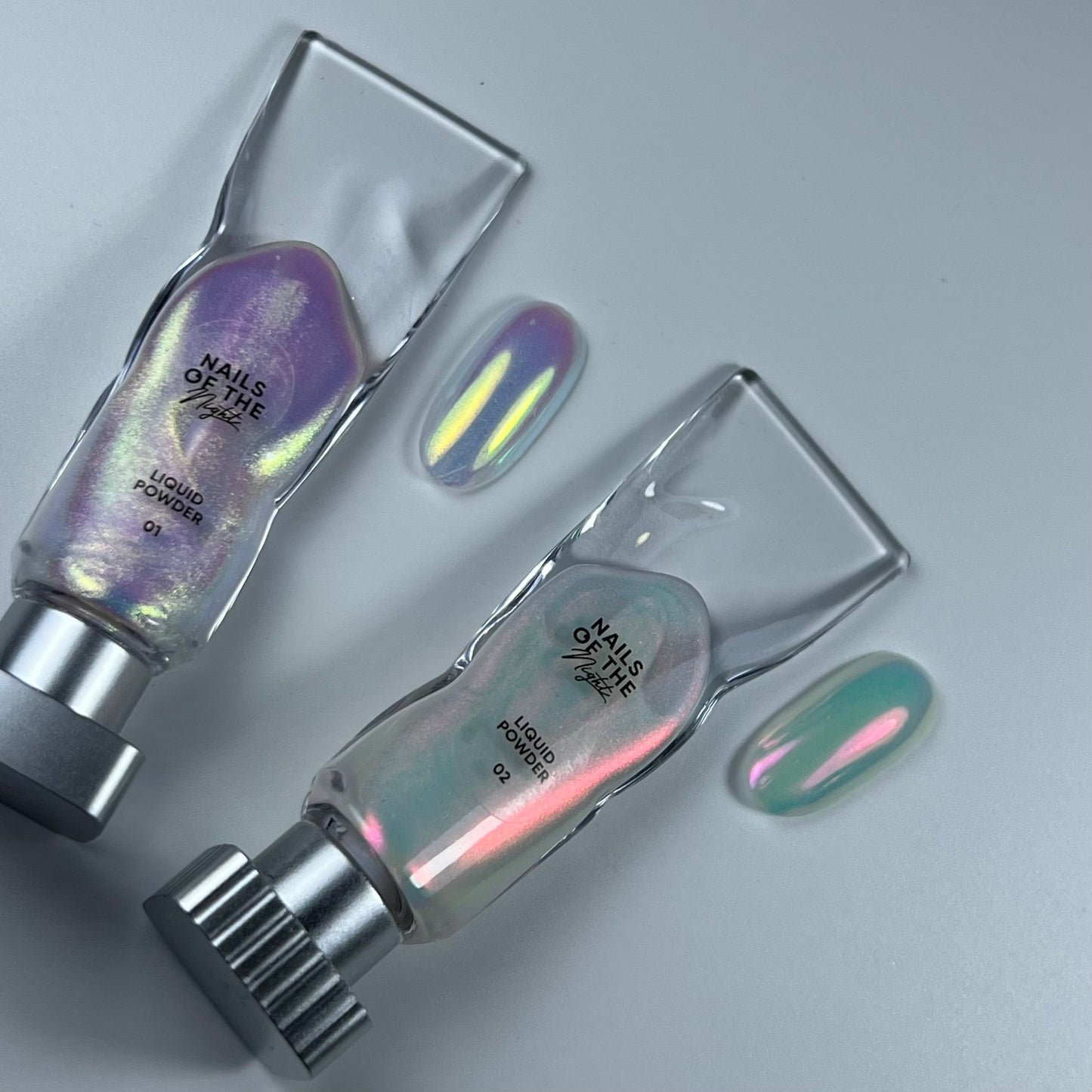 Polvo líquido 01: ungüento líquido con iridiscencia de verde a morado para uñas, 5 g