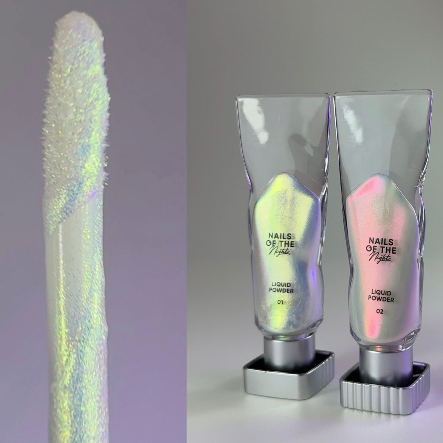 Polvo líquido 01: ungüento líquido con iridiscencia de verde a morado para uñas, 5 g
