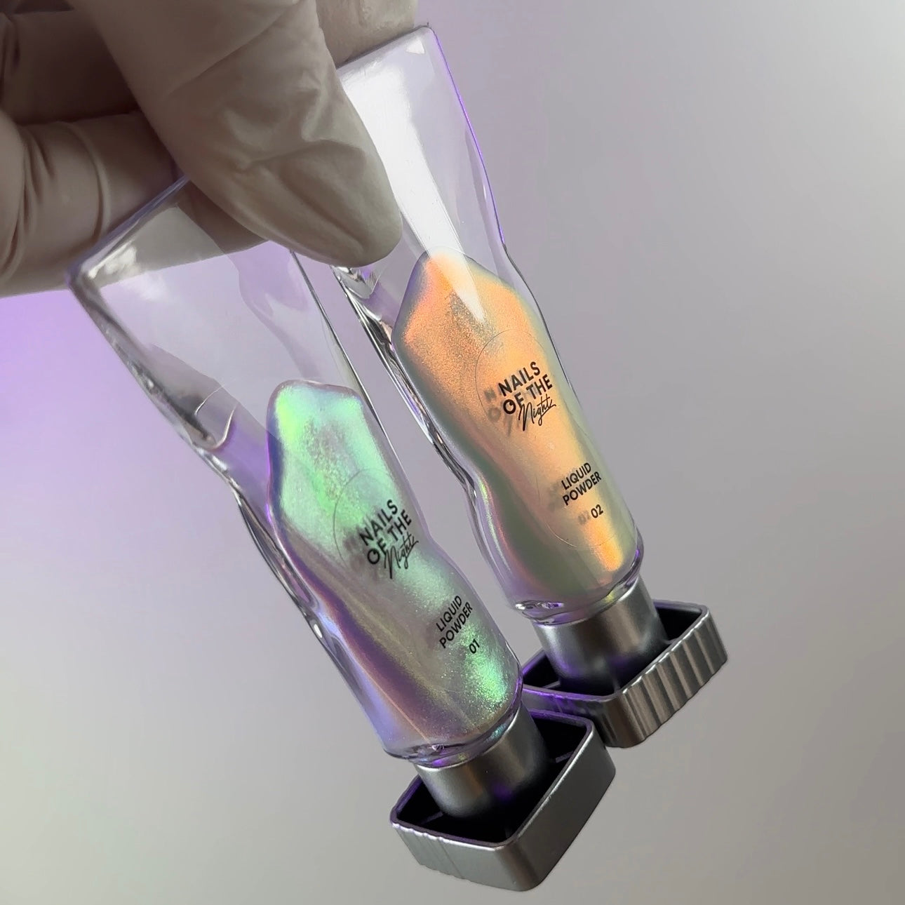 Polvo líquido 01: ungüento líquido con iridiscencia de verde a morado para uñas, 5 g