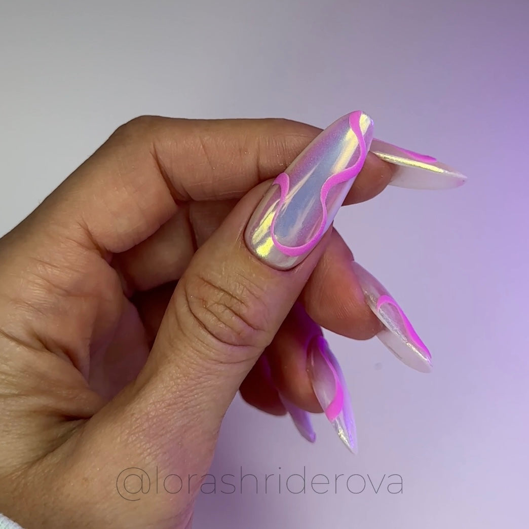 Polvo líquido 01: ungüento líquido con iridiscencia de verde a morado para uñas, 5 g