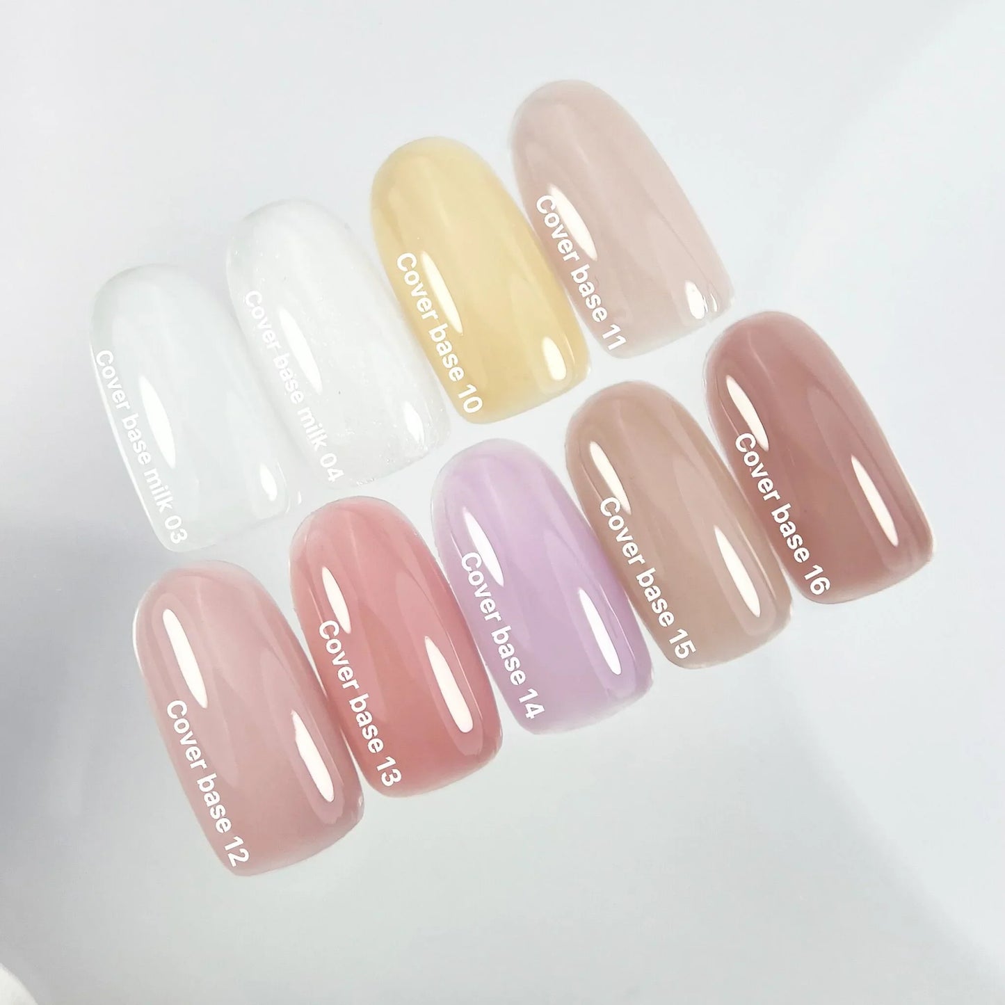 Nailsoftheday Base de cobertura NUEVO Fórmula leche 04: recubrimiento base de camuflaje lechoso con brillo plateado para uñas, 30 ml