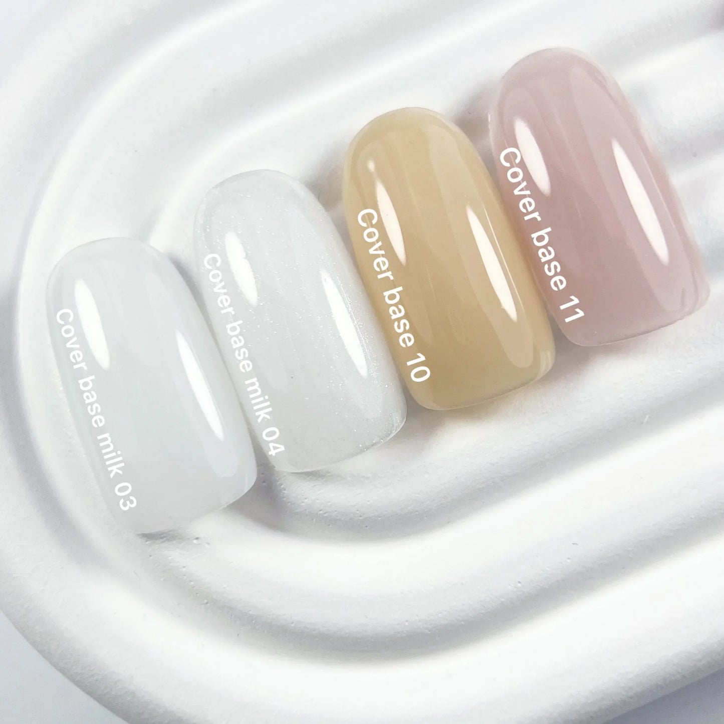 Nailsoftheday Base de cobertura NUEVO Fórmula leche 04: recubrimiento base de camuflaje lechoso con brillo plateado para uñas, 30 ml