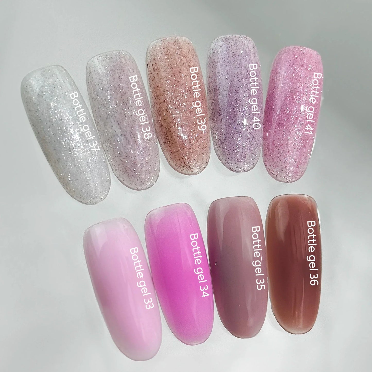 NAILSOFTHEDAY Botella gel 35 – gel fortalecedor de uñas ultra fuerte de color violeta polvoriento, 10 ml