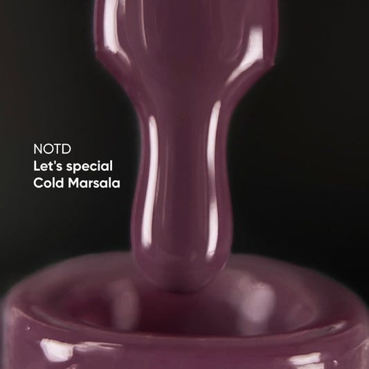 NAILSOFTHEDAY Let's Special Cold Marsala — esmalte de uñas en gel burdeos claro que cubre una capa, 10 ml