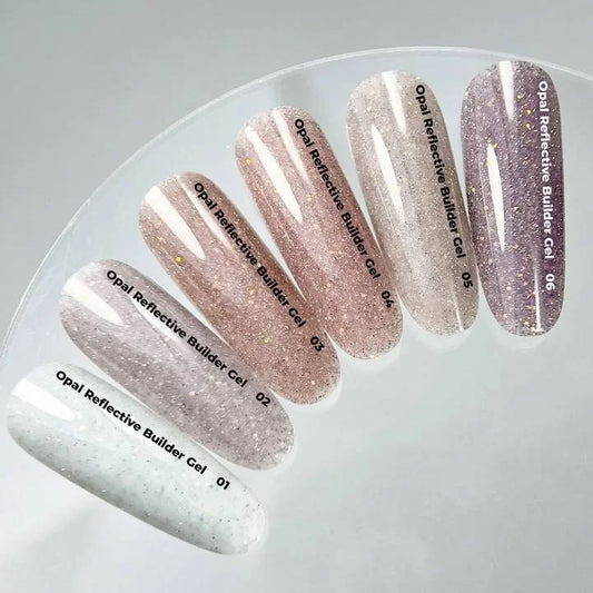 NAILSOFTHEDAY Opal Acrylic Builder Gel 06 — Gel constructor de lavanda fría con brillo opalino y partes reflectantes, 15 g