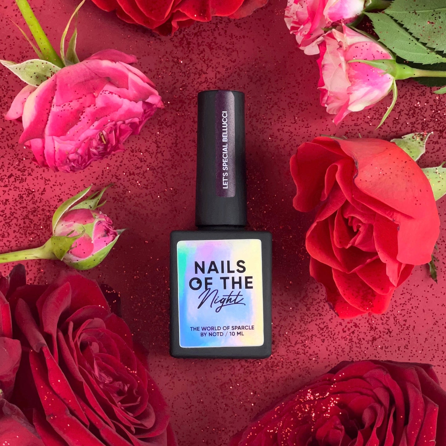 NAILSOFTHENIGHT Let's Special Bellucci — esmalte de uñas en gel reflectante burdeos que cubre una capa, 10 ml
