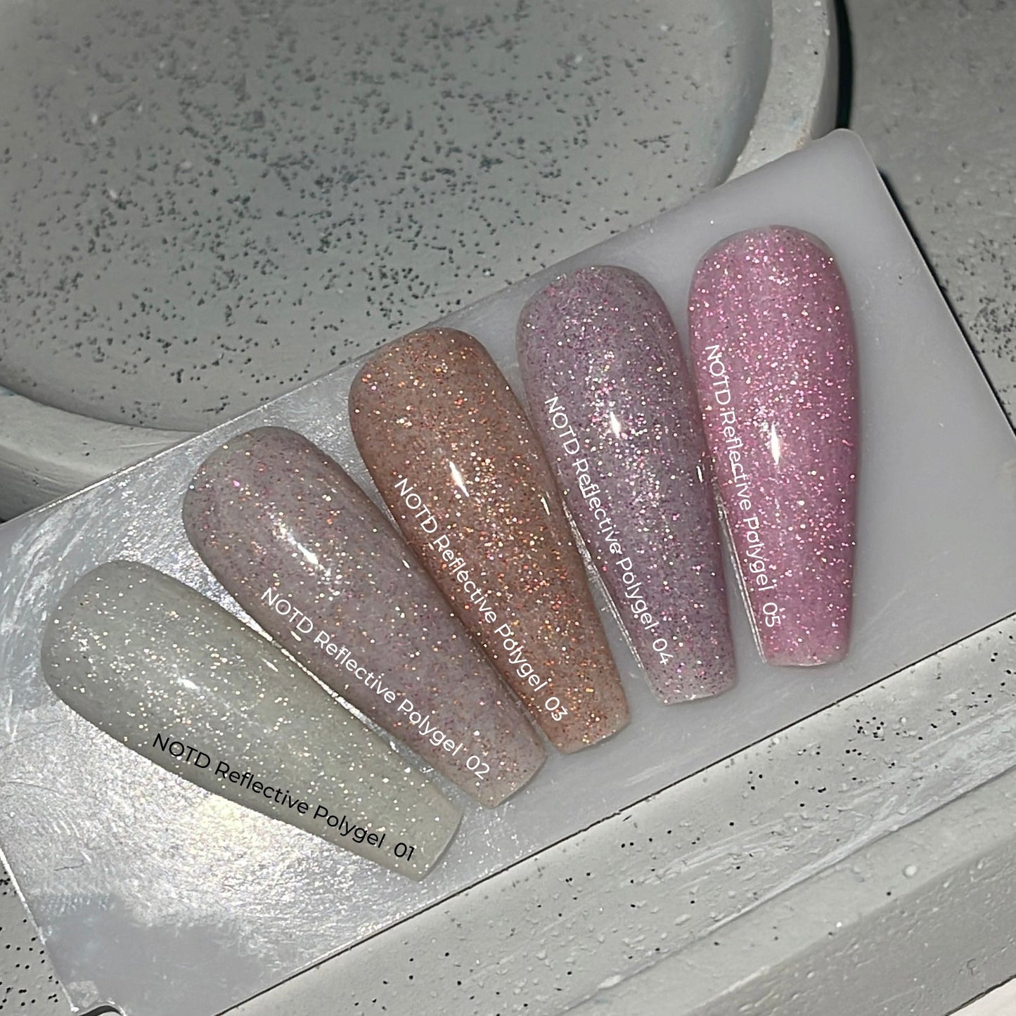 NAILSOFTHENIGHT Polygel reflectante 03 — poligel reflectante líquido melocotón de nueva fórmula para uñas, 15 ml
