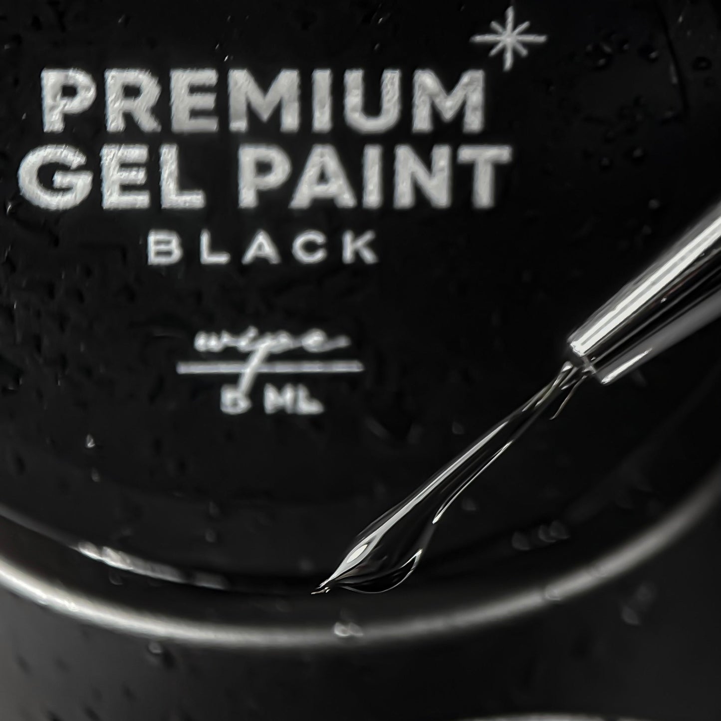NAILSOFTHEDAY Pintura en gel premium Toallita negra: pintura en gel con una capa pegajosa, 5 ml