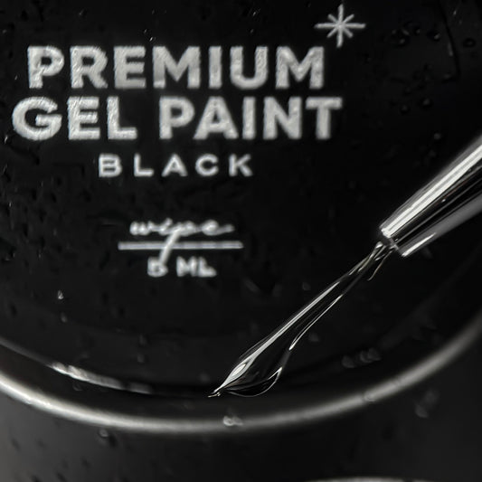 NAILSOFTHEDAY Pintura en gel premium Toallita negra: pintura en gel con una capa pegajosa, 5 ml