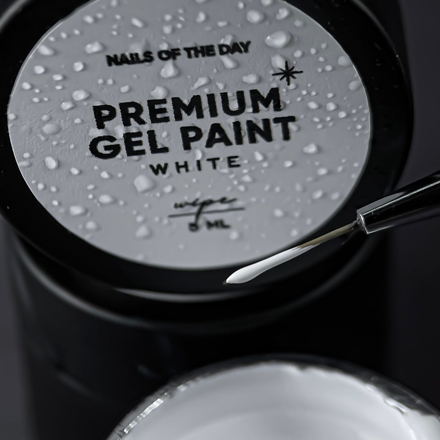 NAILSOFTHEDAY Pintura en gel premium Toallita blanca: pintura en gel con una capa pegajosa, 5 ml