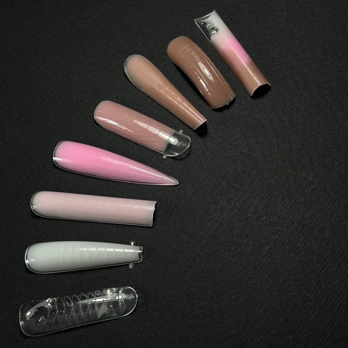 NAILSOFTHEDAY Ataúd de forma dual (Tipo 1) — formas superiores de almendra moderna para uñas, 120 piezas