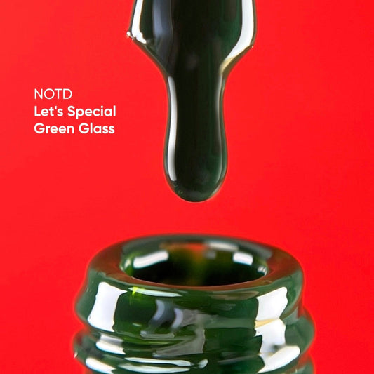 NAILSOFTHEDAY Let's Special Green Glass — Esmalte de uñas en gel color esmeralda que cubre en una capa, 10 ml