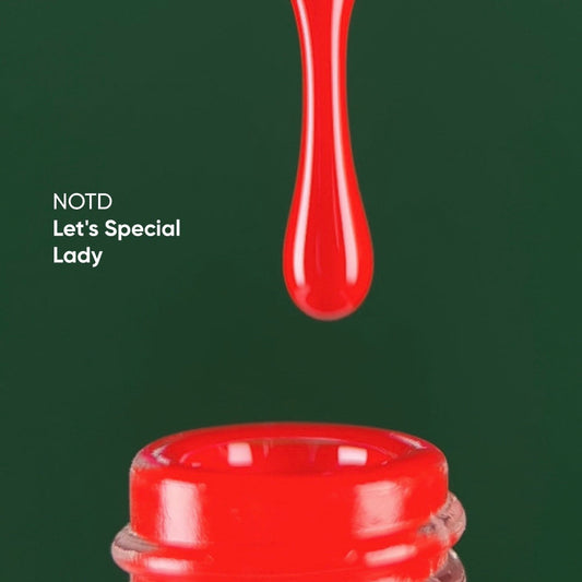 NAILSOFTHEDAY Let's Special Lady - esmalte de uñas en gel rojo intenso que cubre una capa, 10 ml