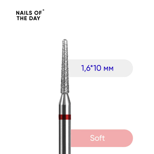 Cortador Nailsoftheday Aguja: cortador de marca con aguja de diamante roja, 1,6*10 mm.