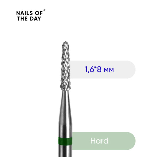 Cortador Nailsoftheday Aguja: cortador de marca con aguja de carburo verde, 1,6*8 mm.
