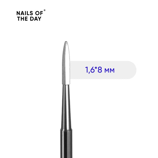 Cortador Nailsoftheday Safe – cortador de carburo de marca seguro para la cutícula sin abrasividad, 1,6*8 mm con 6 caras.